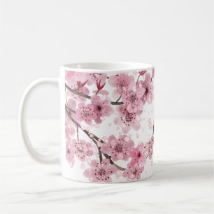 Schöne handgemalte Kirschblossom drucken Kaffeetasse