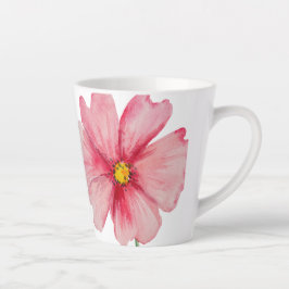 Schöne handgemalte, rosa Blume Milchtasse