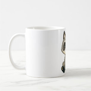Schöne handGezeichnet Raccoon-Illustration Kaffeetasse