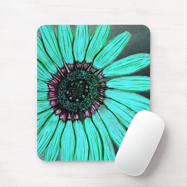 Schöne handgezeichnete Blume Mousepad (Mit Mouse)