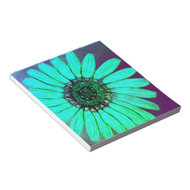 Schöne handgezeichnete Blume Notizblock (angewinkelt)