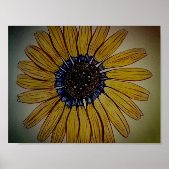 Schöne handgezeichnete Blume Poster (Vorne)