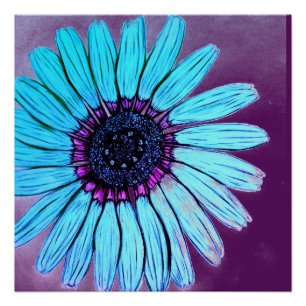 Schöne handgezeichnete Blume Poster