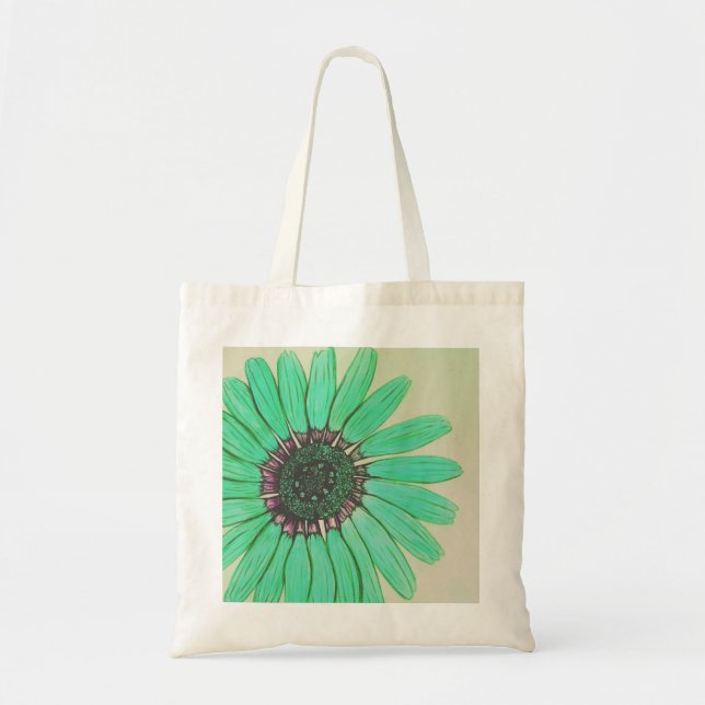 Schöne handgezeichnete Blume Tote Bag Tragetasche (Vorne)