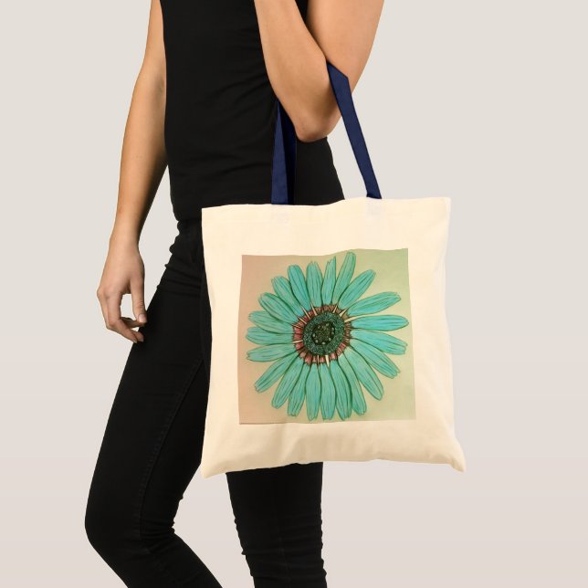 Schöne Handgezeichnete Blume Tote Tasche (Vorderseite (Produkt))
