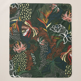 Schöne handgezeichnete Blume, tropische Palme  Sherpadecke
