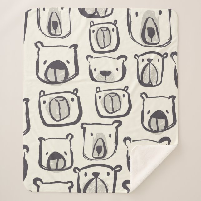 Schöne handgezeichnete doodles Abbildung p Sherpadecke (Vorderseite)