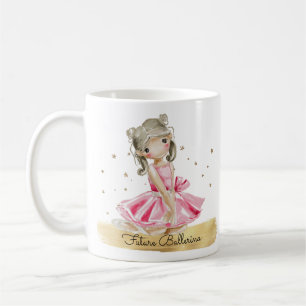 Schöne HandPainted Watercolor Ballerina Tasse