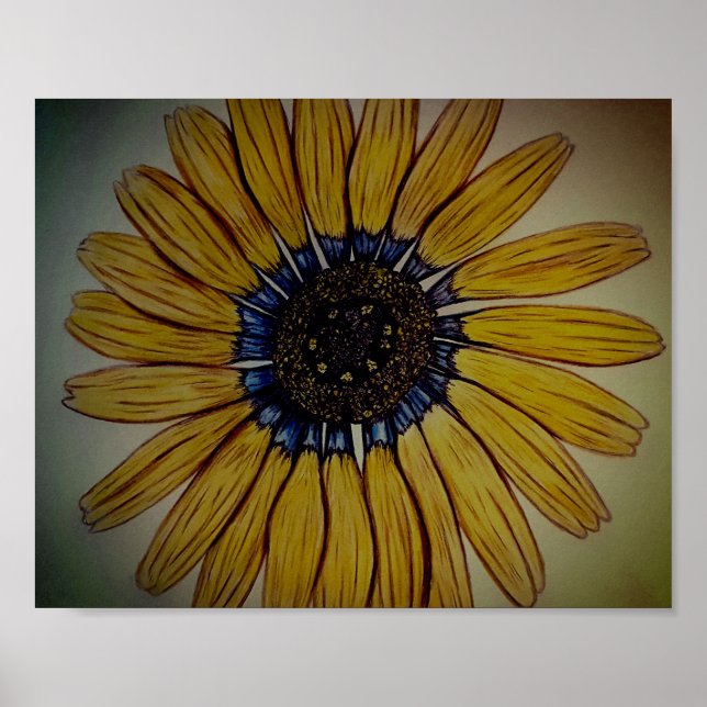 Schöne handskizzierte Blume Poster (Vorne)