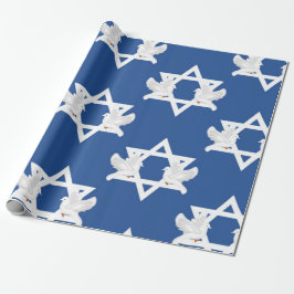 Schöne Hanukkah Doves Geschenkpapier