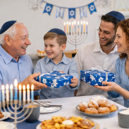 Schöne Hanukkah Doves Geschenkpapier