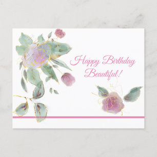 Schöne Happy Birthday Grußkarte Postkarte