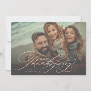 Schöne Happy-Thanksgiving-Schrift-Fotokarte Feiertagskarte