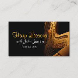 Schöne Harp Lessons Music Business Card Visitenkarte