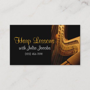 Schöne Harp Lessons Music Business Card Visitenkarte