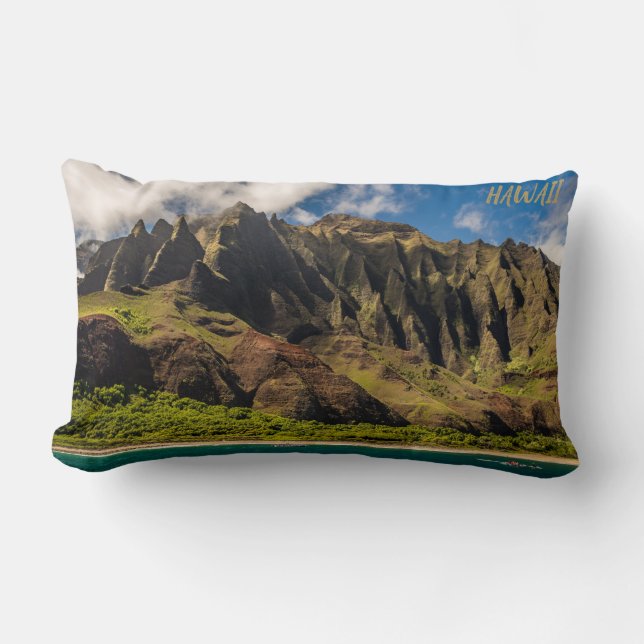 Schöne Hawaii-Berge Lendenkissen (Vorderseite)