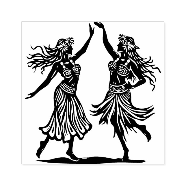 Schöne Hawaiian Hula Dancer Rubber Briefmarke Gummistempel (Prägung)