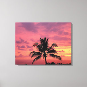 Schöne hawaiianische Sunset Canvas Print Leinwanddruck