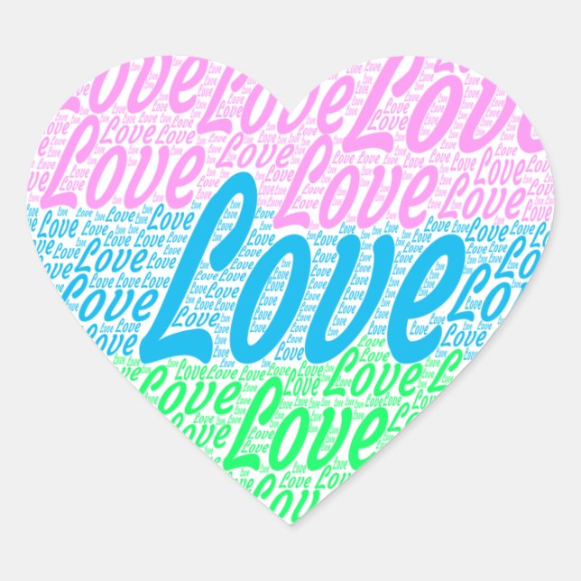 Schöne Heart Aufkleber (Vorderseite)