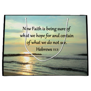 SCHÖNE HEBREWS 11:1 SONNE GROßE GESCHENKTÜTE