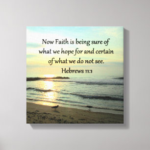 SCHÖNE HEBREWS 11:1 SONNE LEINWANDDRUCK