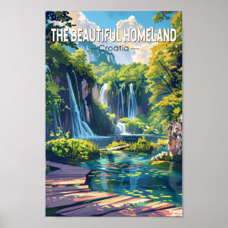 Schöne Heimat Kroatien Plitvicer Seen Poster