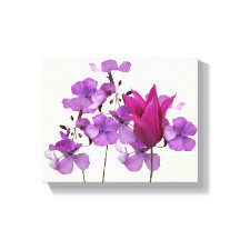 Schöne, heiß rosa Tulpe violette Blumen
