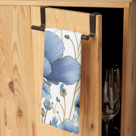 Schöne hellblaue Blüte Geschirrtuch