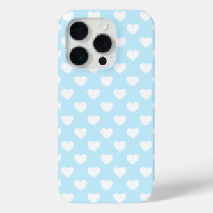 Schöne hellblaue Farbe mit Herz Case-Mate iPhone Hülle