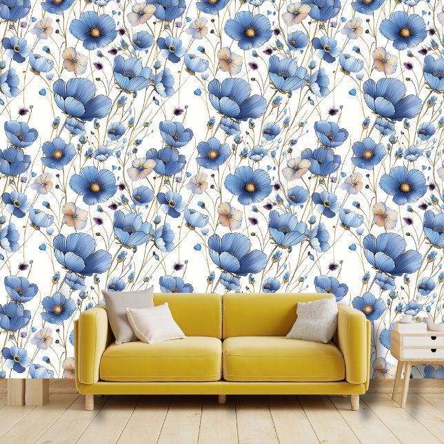 Schöne hellblaue Wildblume Tapete (Von Creator hochgeladen)