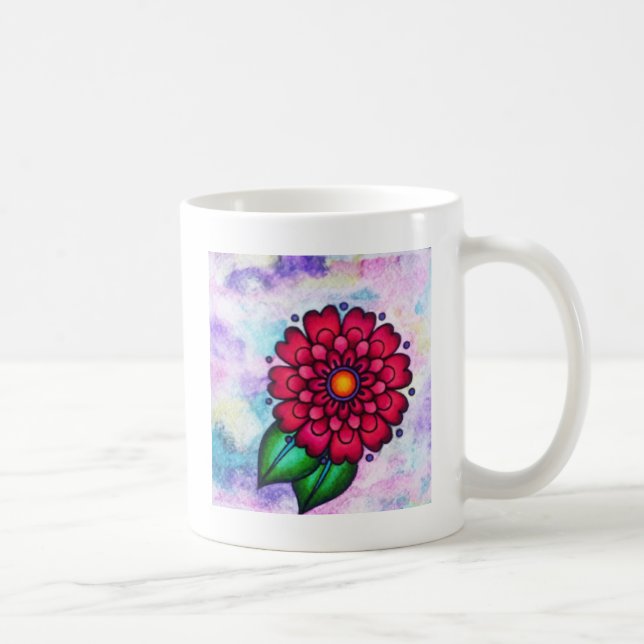 Schöne, helle Blume Tasse (Rechts)