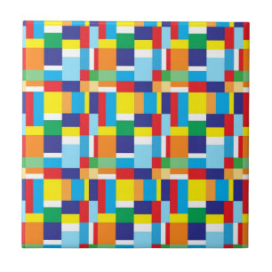 Schöne helle bunte Block-karierte Quadrate Fliese