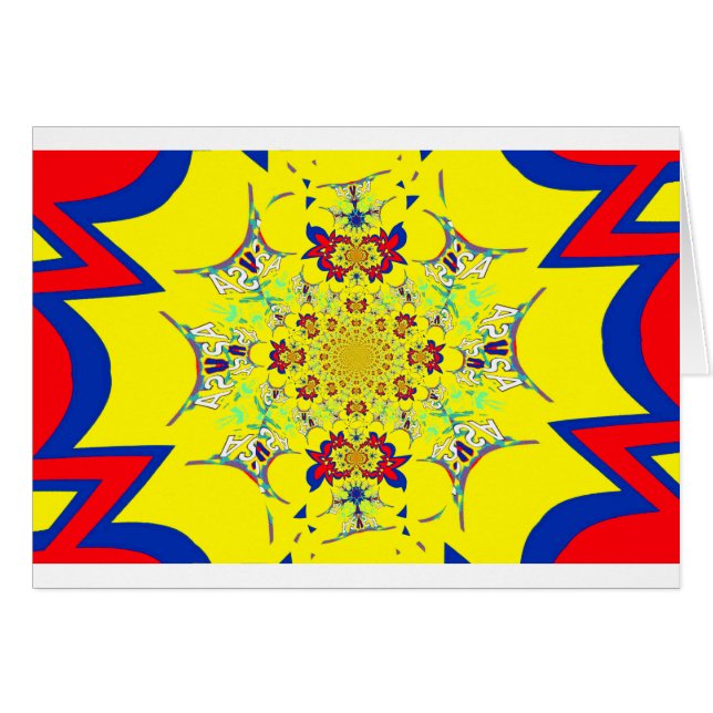 Schöne helle Golden Floral Kunst, Dichtung und Tou (Vorderseite (Horizontal))