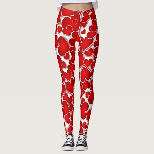 Schöne, helle Herzen Leggings (Vorderseite)
