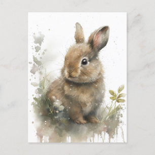 Schöne helle Postkarte in Aquarellfarben