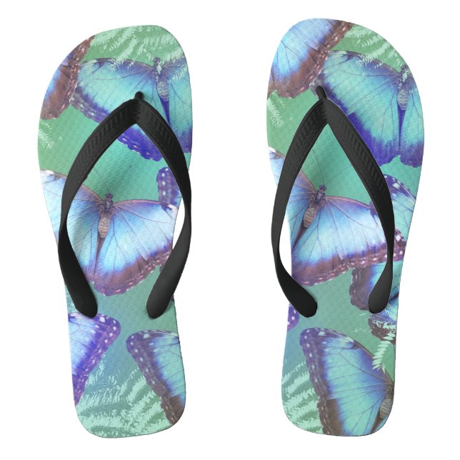 Schöne helle Schmetterlinge Flip Flops (Fußbett)