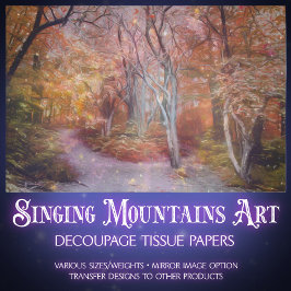 Schöne Herbst Fantasy Forest Dekoupage Seidenpapier
