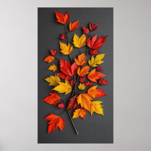 Schöne Herbstapplikation Poster