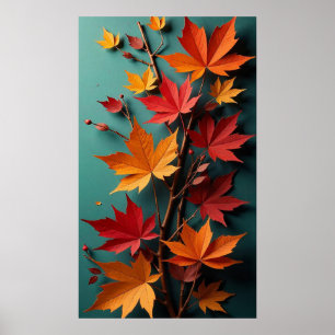 Schöne Herbstapplikation Poster