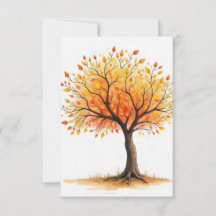 Schöne Herbstbaum-Einladungen