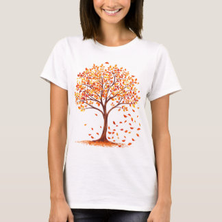 Schöne Herbstbaum Orange Herbstlaub Saison T-Shirt