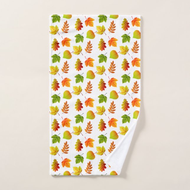 Schöne Herbstblätter auf Weiß Handtuch (Handtuch)