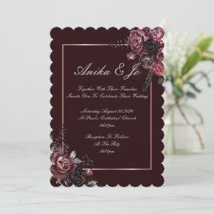 SCHÖNE HERBSTFARBEN BLUMENHOCHZEITSEINLADUNG SAVE THE DATE
