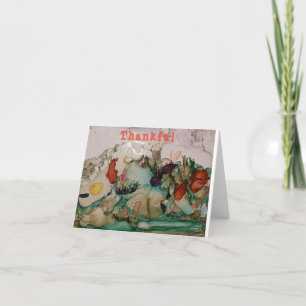 Schöne Herbstkarten gemalt Dankeskarte