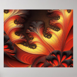 Schöne Herbstkugel gefärbt Newtonbrot Poster