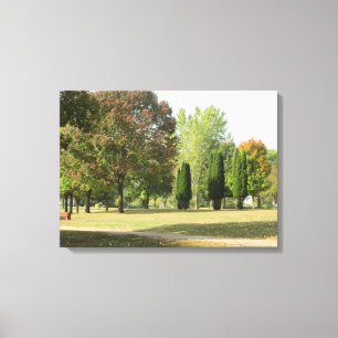 Schöne Herbstlaub-Fotografie von Wisconsin Art Leinwanddruck