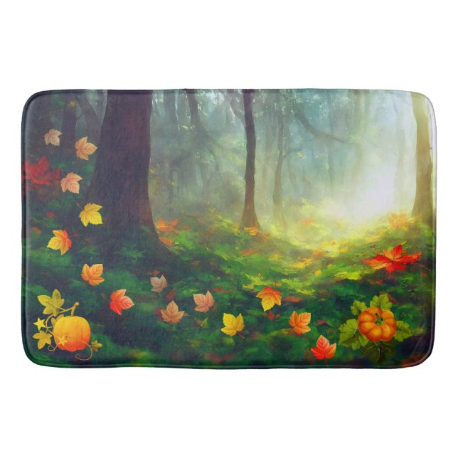 Schöne Herbstlaube Badematte (Vorderseite)