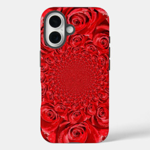 Schöne hervorragende rote Rose Kaleidoskop iPhone 16 Hülle