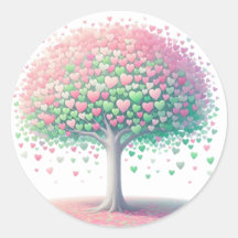 Schöne, herz geformte Baumkleber