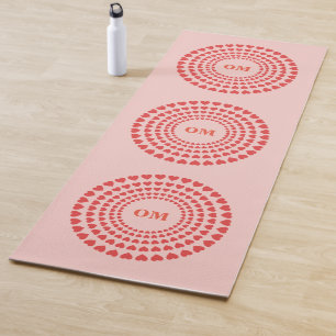 Schöne Herz-Mandalas Yogamatte